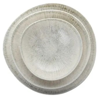 24 darabos szürke porcelán étkészlet