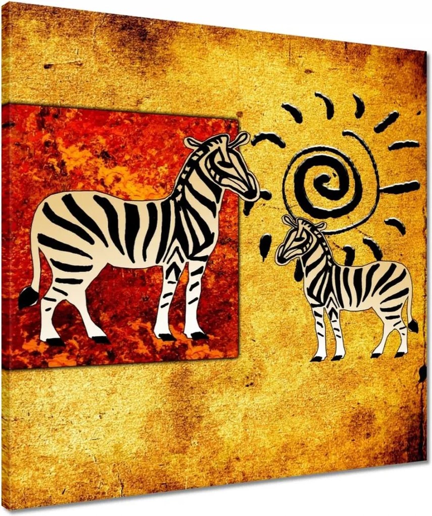 Vászonkép 50x50 Zebrák gyűjtése