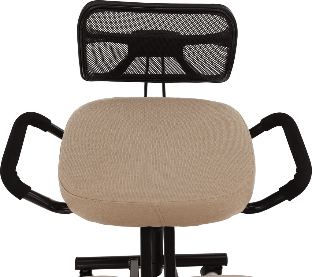 Ergonomikus zsámoly, bézs/fekete, RUFUS