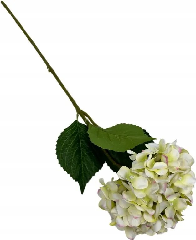 Hortenzia ág 60 cm krémzöld művirág