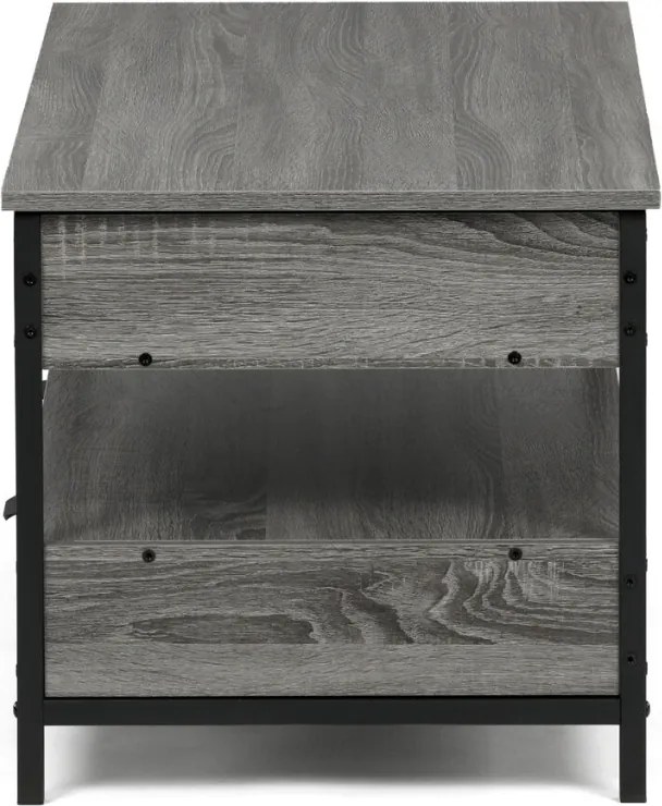 CT-I1201 szürke tölgy MDF dohányzóasztal 100 × 50 × 48 cm