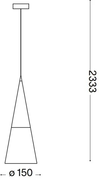 Ideal Lux - LED Csillár zsinóron CONO 1xGU10/7W/230V átm. 15 cm króm