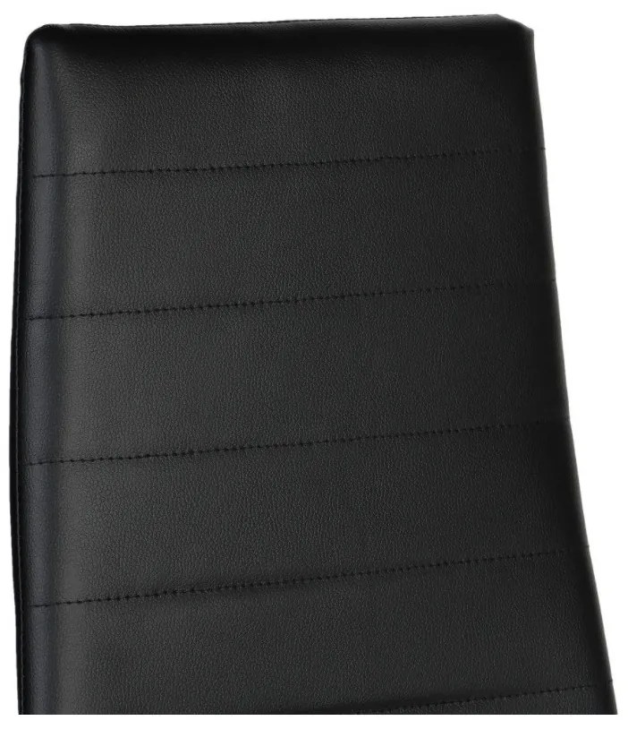 Étkezőasztal szett 4 db kárpitozott szék üveg asztallap fekete BC FUR-138-258-BLACK