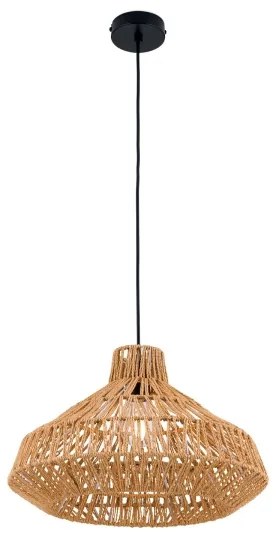 Orion HL 6-1813/1 - Csillár zsinóron BASKET 1xE27/40W/230V átm. 40 cm kender