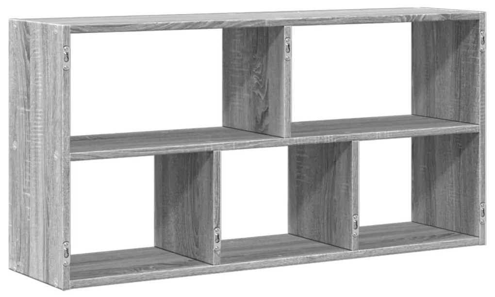 szürke sonoma színű szerelt fa fali polc 100 x 25 x 50 cm