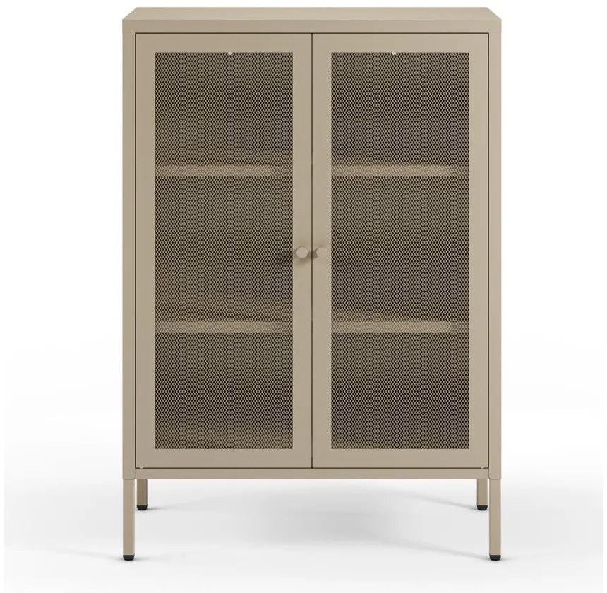 Krémszínű fém szekrény 70x100x40 cm Fayna – Marckeric