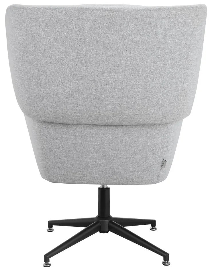 Világosszürke bársony füles fotel Vanessa – Støraa