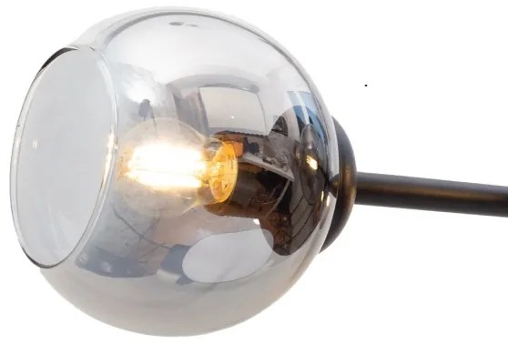 Csillár zsinóron LATIL 4xE27/60W/230V fekete