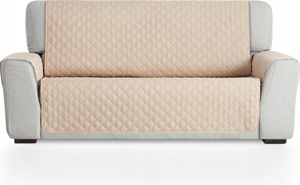 Kanapé ágytakaró háromszemélyes steppelt kanapévédő Bestcovers bézs