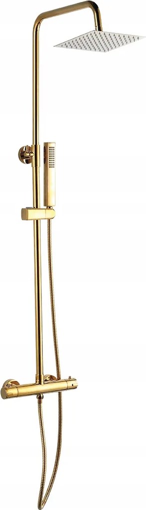 Termosztatikus Zuhanyoszlop Arany Csapteleppel Laveo