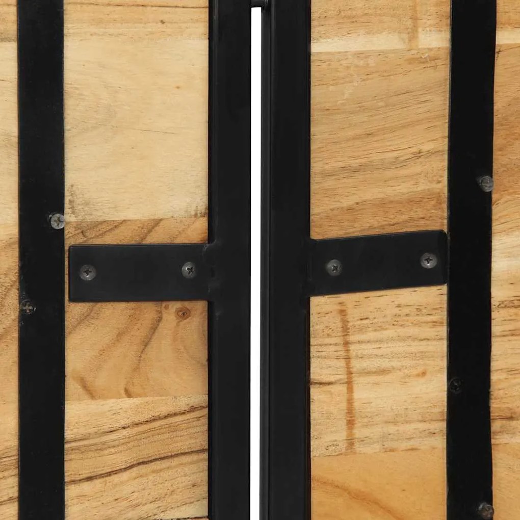 tömör fa akác és vas fejtámla 160 cm