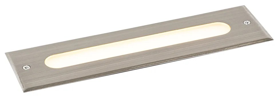 Modern csiszolt acél spotlámpa 30 cm IP65 LED-del - Eline