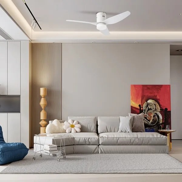 ZEVENTI - LED mennyezeti ventilátor PADUA LED/18 W/230 V Wi-Fi Tuya fehér + távirányító