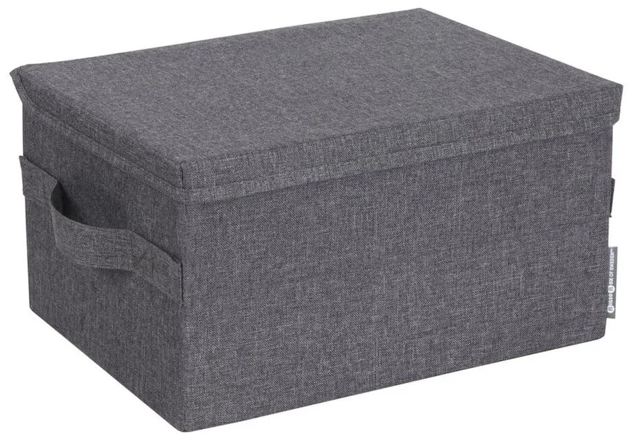 Szürke fedeles textil tárolódoboz 35x19x26 cm Soft Storage – Bigso Box of Sweden