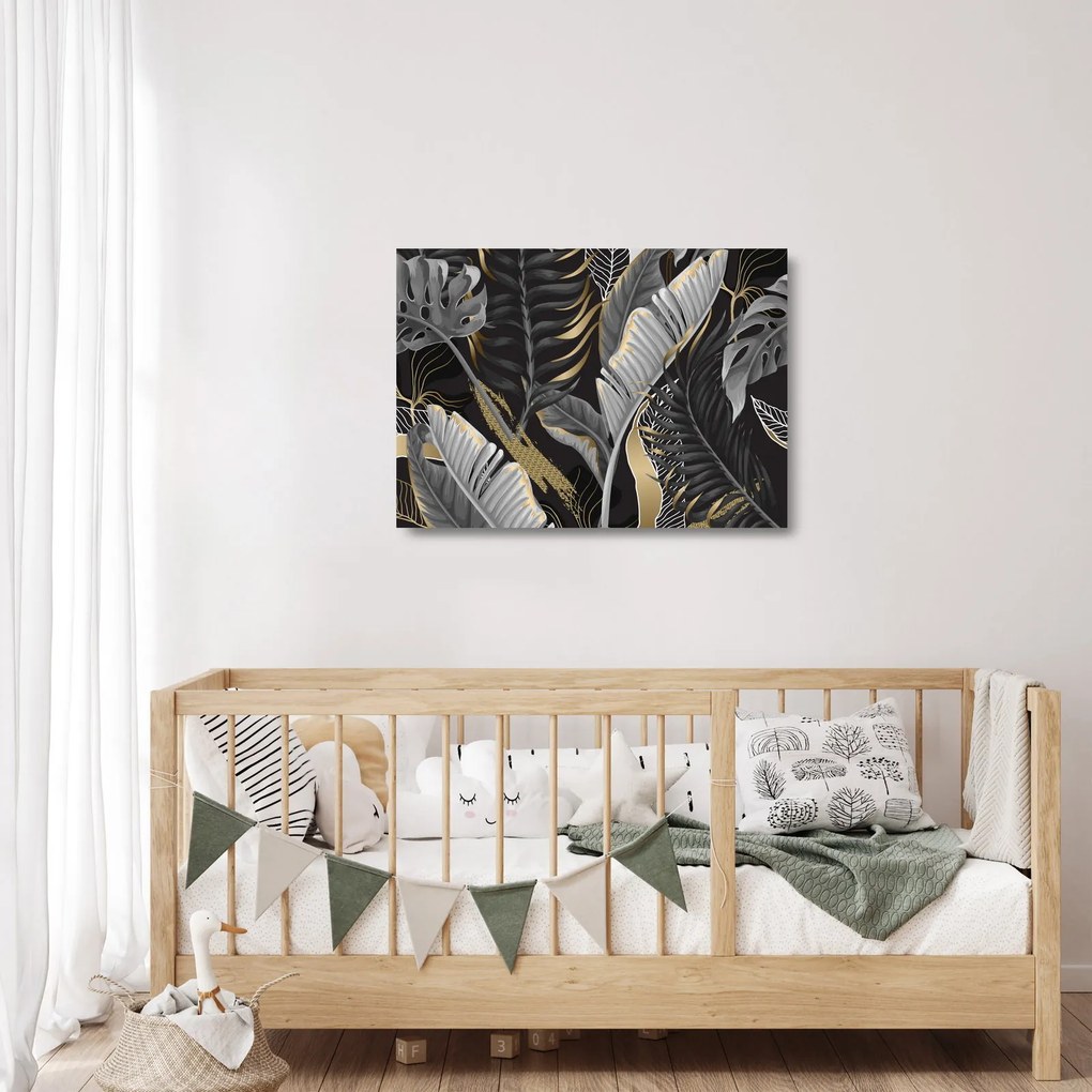 Üveg kép - Arany dzsungel (70x50 cm)