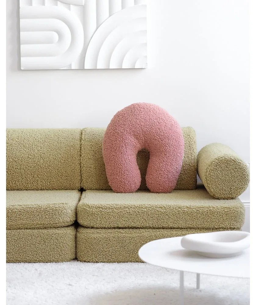 Zöld buklé gyerek kanapé 132 cm Settee – Wigiwama