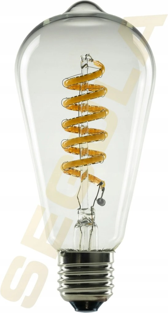 Segula 55302 Led rusztikus ST64 spirálfényű, fényerőszabályozható, meleg, átlátszó E27 6,2 W (39
