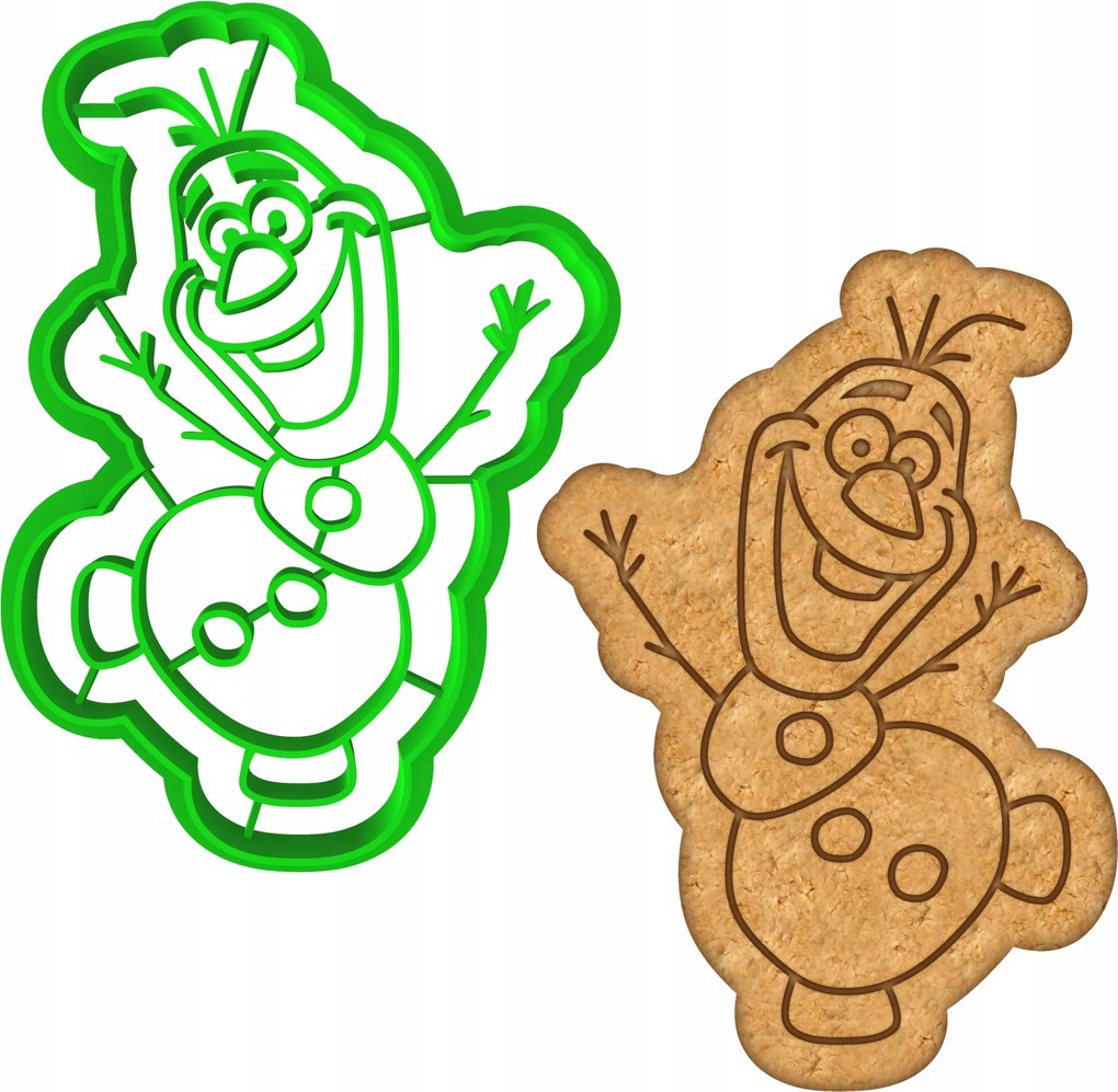 Forma Lyukasztó Mézeskalács kiszúró Mese Jégvarázs Olaf 9cm