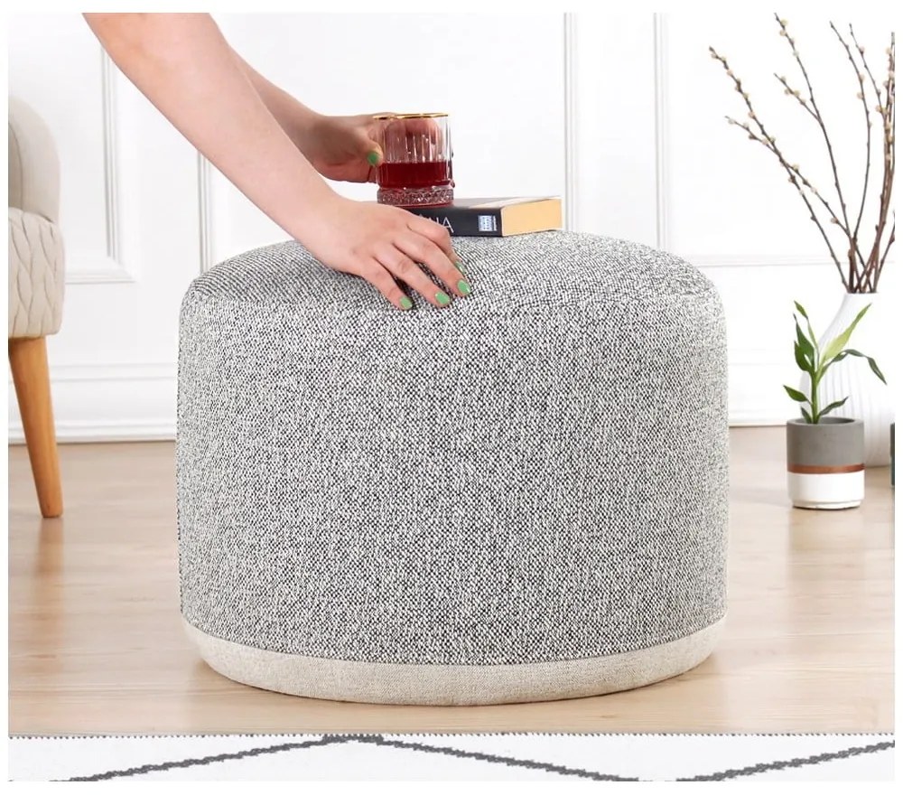 Világosszürke puff Cedre – Artie