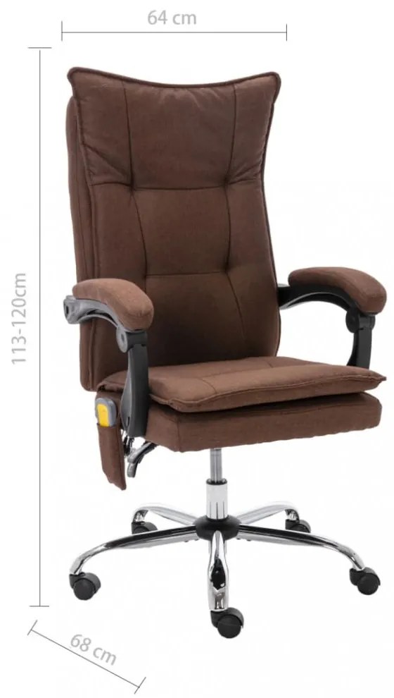 barna szövet masszázsfunkciós irodaszék