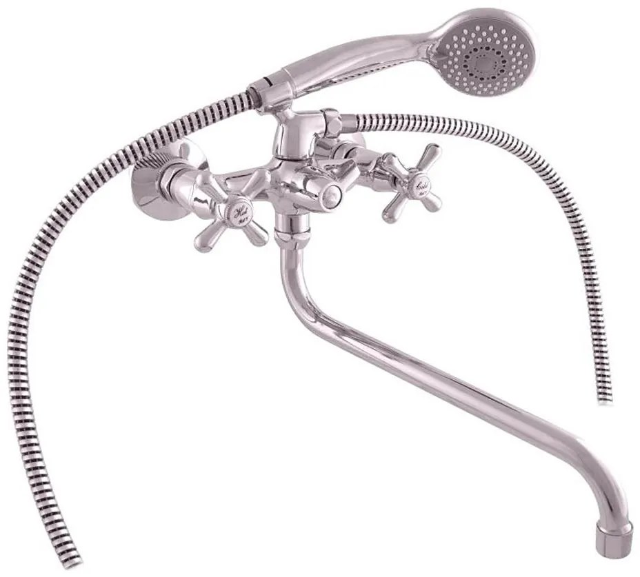 RAV Slezák MK153.5/1 - MORAVA fürdőkád szett csapteleppel, fényes króm