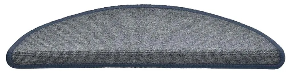 30 db világoskék és kék félkör alakú lépcsőszőnyeg 56 x 17 x 3 cm