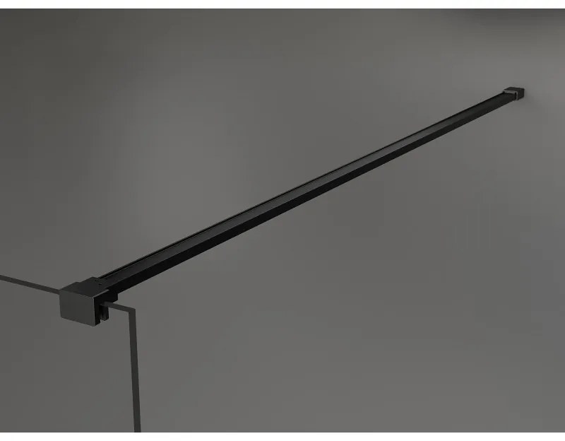 Mexen, Mexen Kioto zuhanyfal Walk-in 180 x 200 cm, átlátszó 8 mm, fekete - 800-180-101-70-00