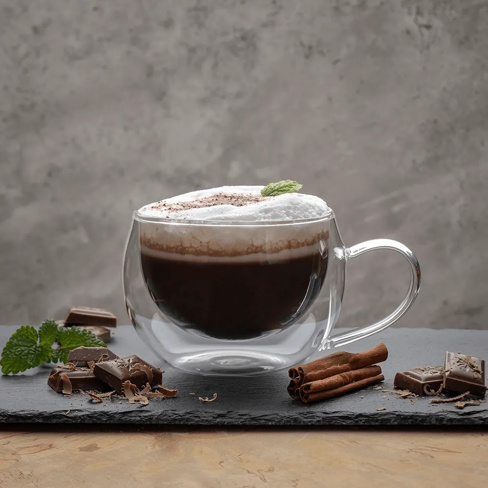 Thermo cappuccino pohár csésze, 2db, 280ml, HOTCOOL TYP 1