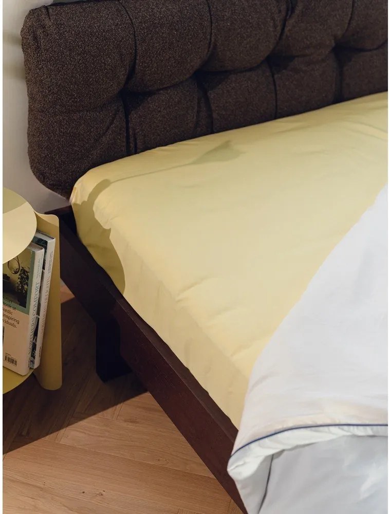 Sárga gumis pamut lepedő 180x200 cm Oba – noo.ma