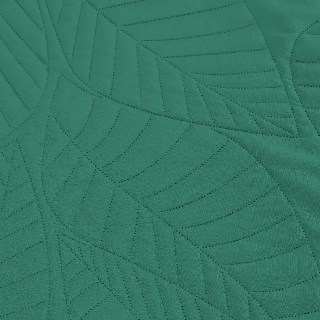 LEAVES zöld ágytakaró mintával Méret: 220 x 240 cm
