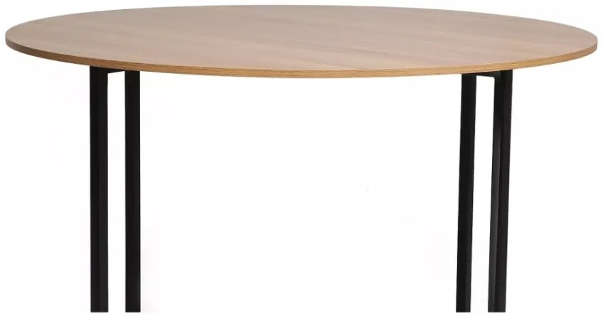 Alto kerek étkezőasztal tölgy/fekete 120 cm