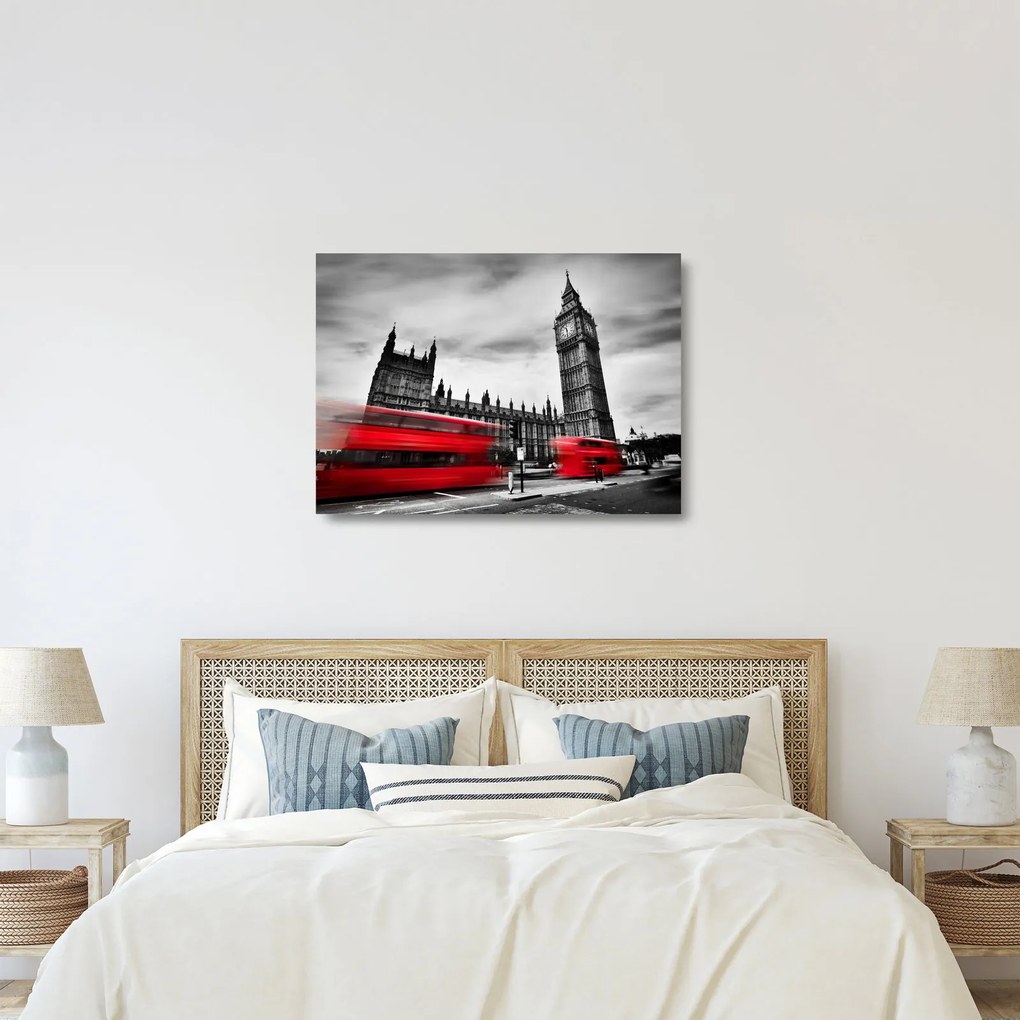 Kép - a Parlament londoni házai (üvegen) (70x50 cm)