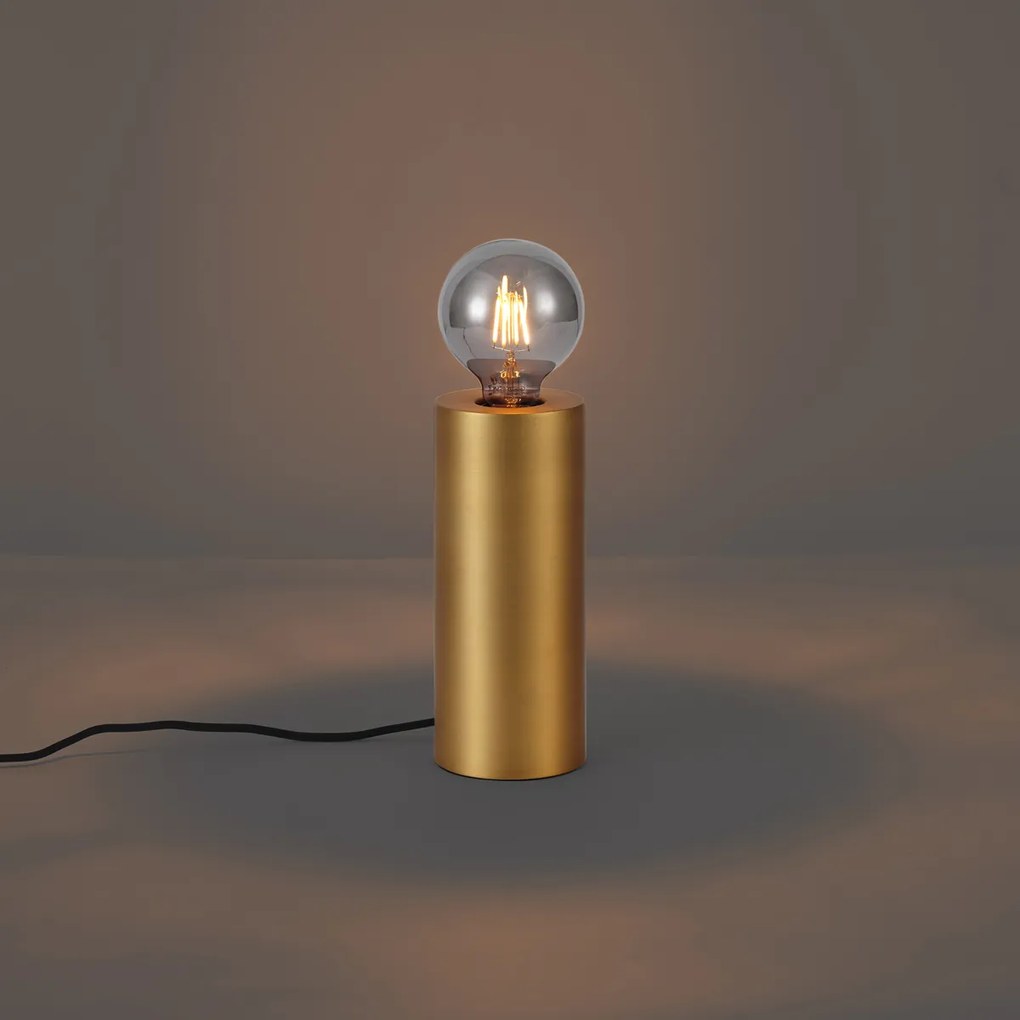 Modern asztali lámpa sárgaréz 24 cm - Cylinder