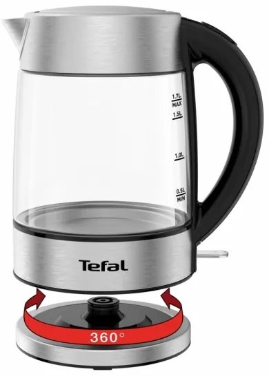 Tefal - Vízforraló GLASS 1,7 l 2200W/230V króm