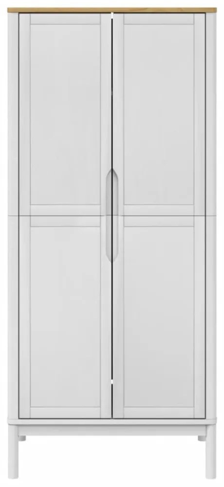 FLORO fehér tömör fenyőfa szekrény 77 x 53 x 171 cm