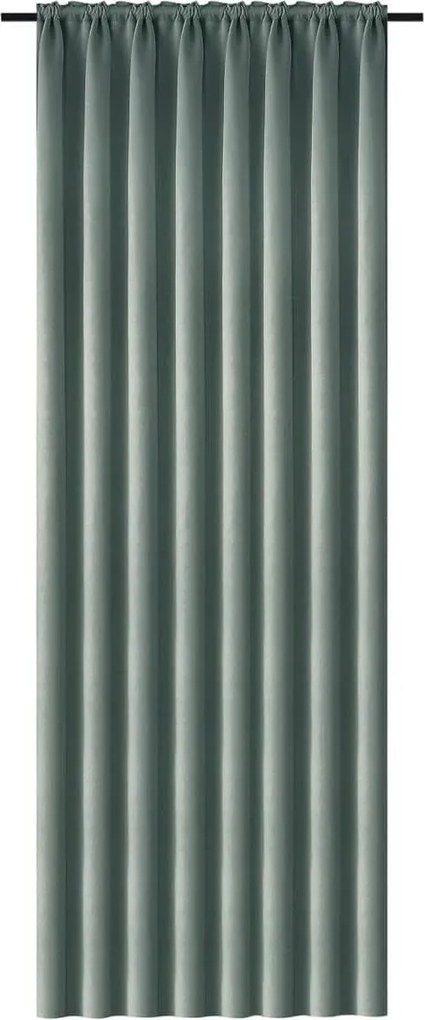 Függöny OXFORD 140x270 cm, szürkészöld Felfüggesztés: Hullámos sínszalag