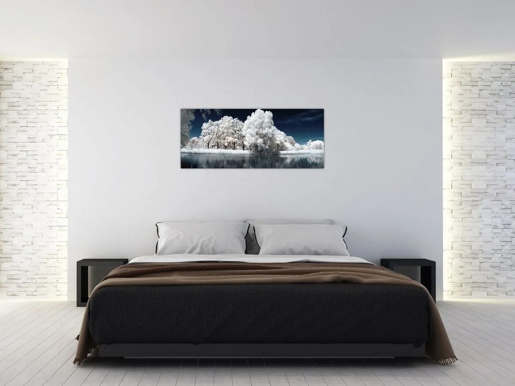 Kép - Hófehér fák (120x50 cm)