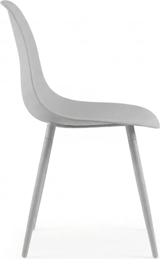 Étkezőszék OSAKA műanyag, világosszürke