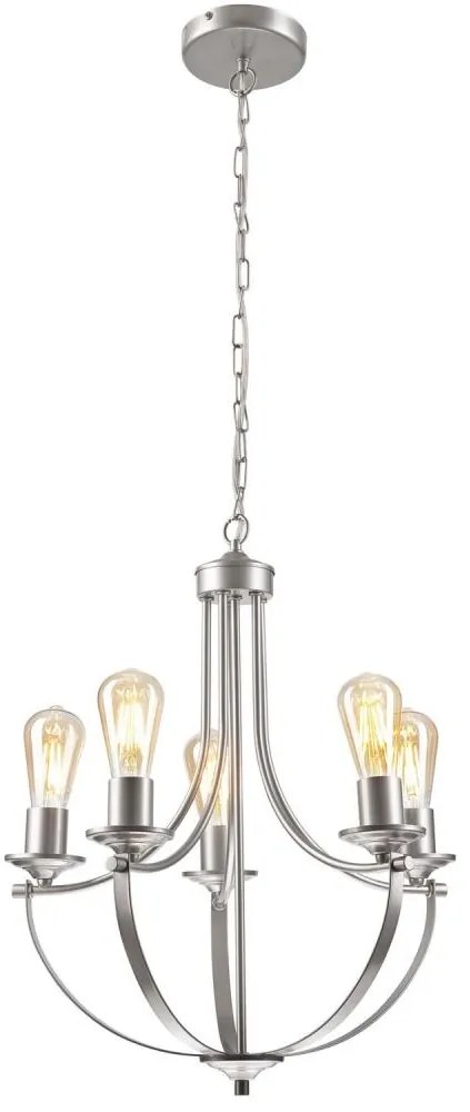 Csillár láncon GINA 5xE27/60W/230V króm