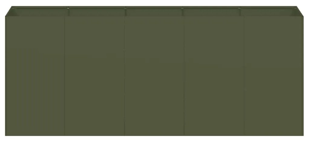 ültetvény olajzöld 200x40x80 cm hidegen hengerelt acélból