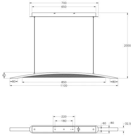 Fabas Luce 3697-40-102- LED dimmelhető csillár zsinóron CORDOBA LED/36W/230V fehér