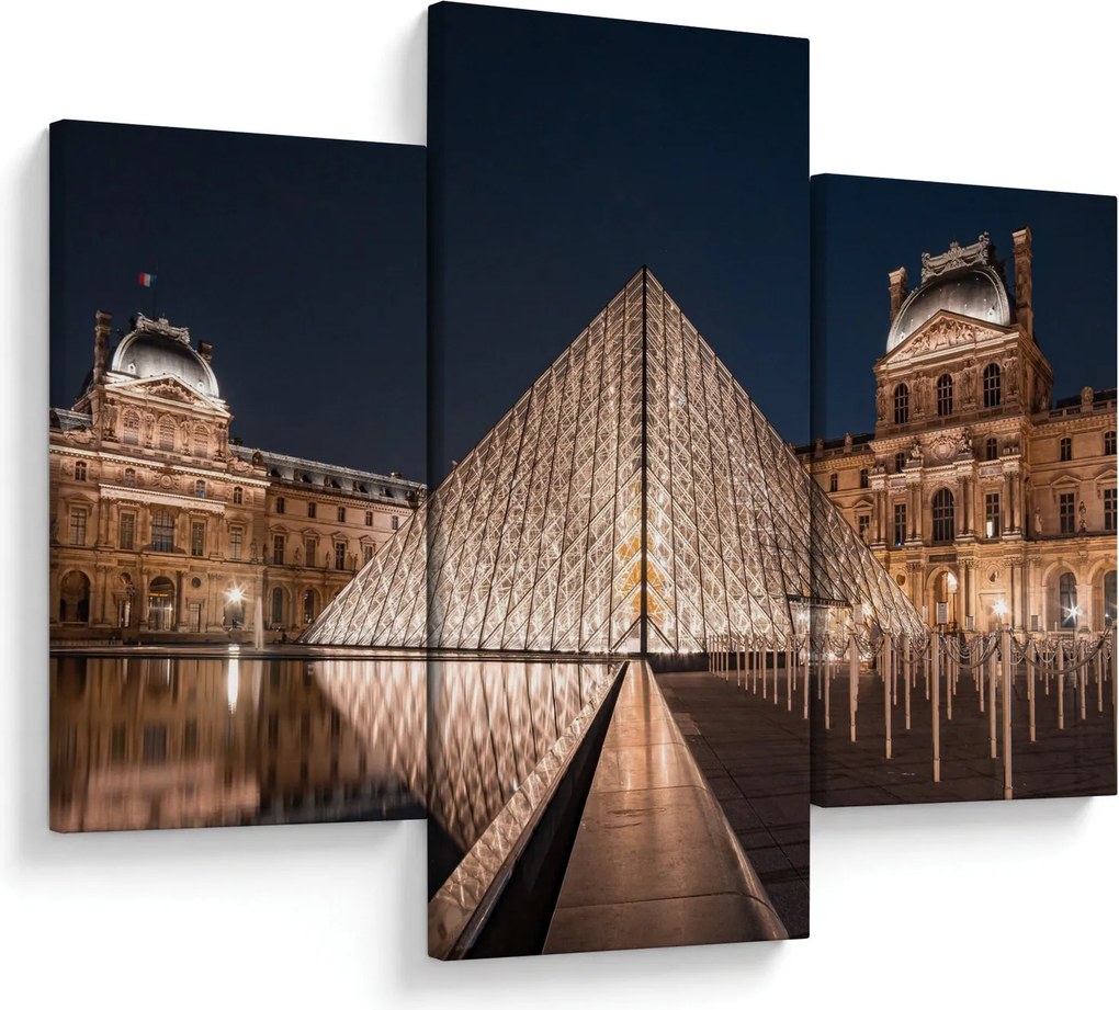 Kép - Louvre éjjel (90x60 cm)