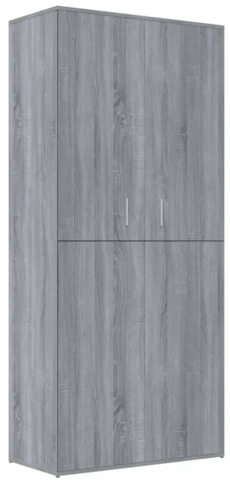 szürke sonoma színű szerelt fa cipősszekrény 80 x 39 x 178 cm