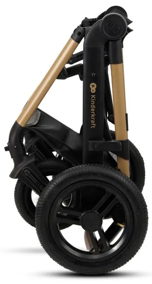 KINDERKRAFT-Kombinált babakocsi 3in1 MOOV 2 AIR Pure fekete + autósülés MINK PRO