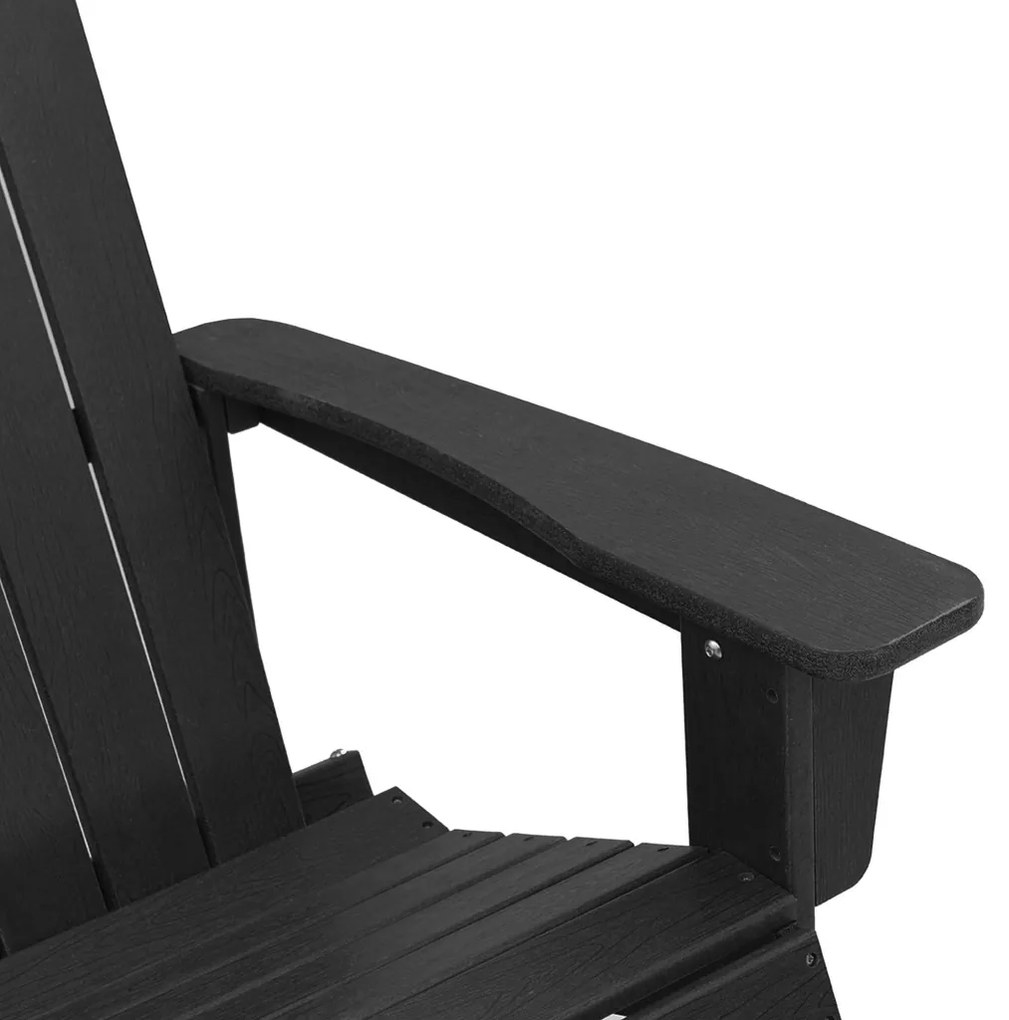Adirondack hintaszék Fekete 73.5x92x90 cm HDPE