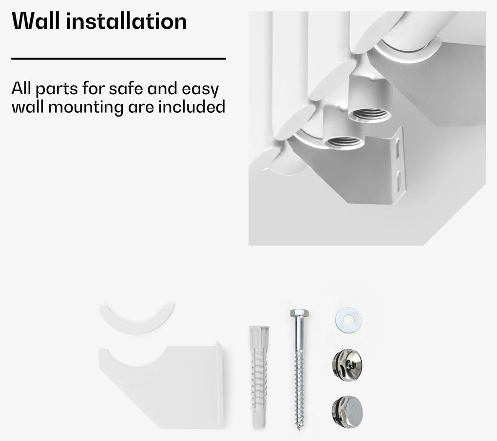 Blumfeldt Tallheo,  47 x 160, radiátor, csőradiátor, 728 W, melegvizes, 1/2