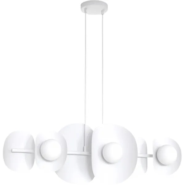 Kábelre szerelhető csillár ELEMENTI 6xG9/8W/230V fehér