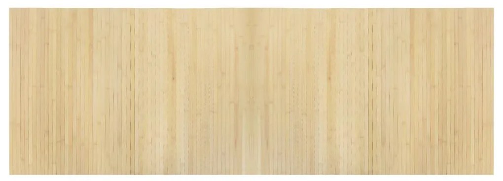 négyszögletű világos természetes bambusz szőnyeg 70 x 200 cm