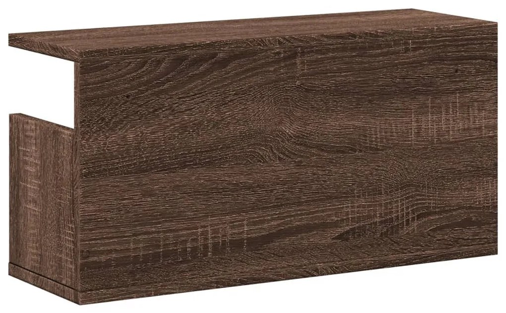 barna tölgy színű szerelt fa faliszekrény 60 x 20 x 30 cm