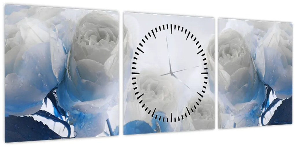 Kép - Fehér rózsa (órával) (90x30 cm)